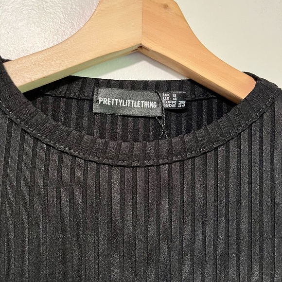 PrettyLittleThing Ribbed Long-Sleeve Top – Size US 6 / UK 8 - Picture 4 of 7